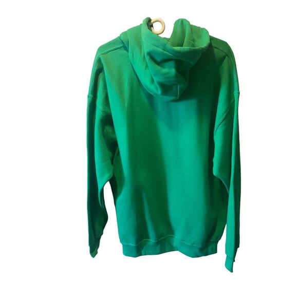 Id Rather Be PLAYING DISC GOLF Basket Vinyl Logo XL Pullover Hoodie Green - Picture 7 of 7